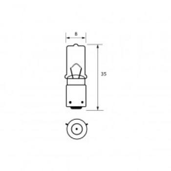 Bulb 12V 21W BAY9S OSP HALOGEN Pk10