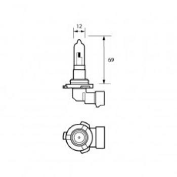 Bulb 12V 60W HB3 RT/ANG HALOGEN Pk10