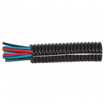 Convoluted Split Black Nylon Tubing 10 NW 25M