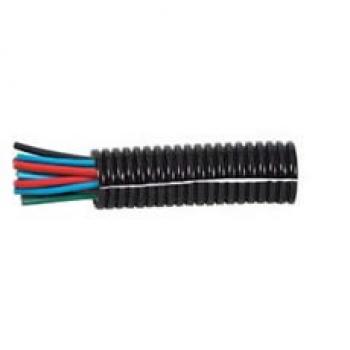 Convoluted Split Black Nylon Tubing 4.5 NW 100M