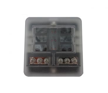 LED Fuse Box + Bus Bar 6 Way Bg1