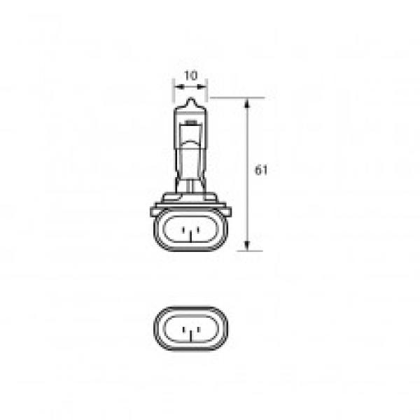 Bulb 12.8V 37.5W PGJ13 HALOGEN CLEAR  Pk10