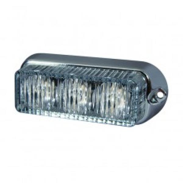 Lichtstarke LED-Warnleuchte, 3 x weiß A 12/24 Volt, 1 Stk.